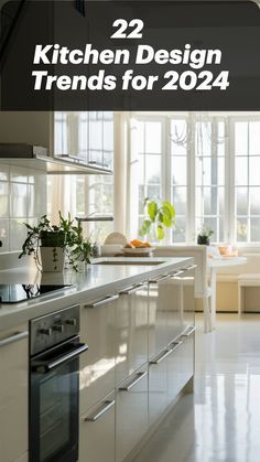 the kitchen design trend for 2014 is here in black and white, with lots of windows