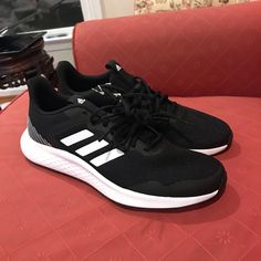 Adidas Fluidstreet Cloudfoam Running Shoes Men’s Sizes 10 And 10.5 Black White (Fw1703) New With Tag Adidas Running Shoes With Speckled Midsole, Running Shoes Men, Adidas Shoes Mens, Adidas Running Shoes, Adidas Running, Shoes Adidas, Adidas Black, Shoes Men, Running Shoes For Men