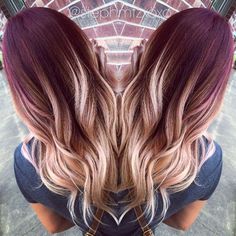 Hair Color Red Ombre, Brown Ombre Hair Color, Red Ombre Hair, Brown Ombre Hair, Hair Color Unique, Burgundy Hair