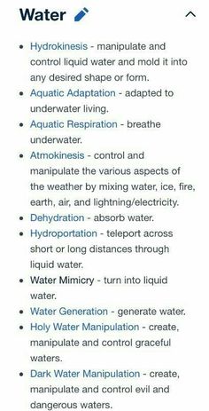 an image of water in the form of a table with instructions on how to use it