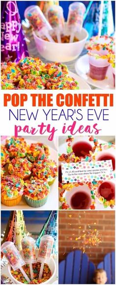 the new year's eve party ideas for pop the confetti is here