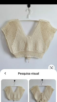 an image of a crop top that is knitted