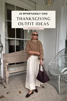 Looking for Thanksgiving Outfit Ideas that are both classy and cozy? Check out these cute and chic fall looks for 2024! Whether you're going for a casual vibe or something a bit more polished, these outfits are perfect for women who love a comfy, aesthetic style. From oversized sweaters to stylish boots, these fall outfits will keep you looking effortlessly put-together for the holiday season. Errand Outfit Fall, Fall Christmas Outfits, Wine Tasting Fall Outfit, What To Wear To An Art Show, Fall Outfits Dressy Casual, Holiday Lunch Outfit, Thanksgiving Outfit 2024, Fall Winery Outfit Wine Tasting, Trendy Church Outfit