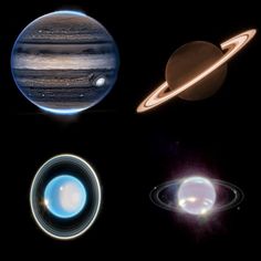 the solar system with four different planets