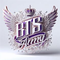 the big army logo with wings and a crown on it's head is shown