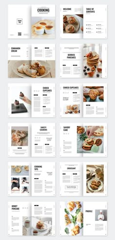 an image of food brochure templates with different images and text on it