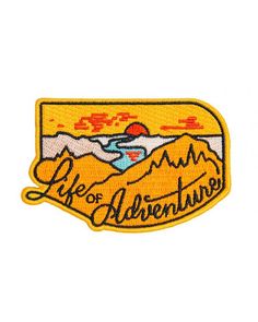 a patch with the words life of adventure on it