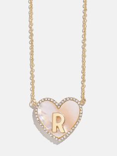 variant:R Initial Heart Necklace, Heart On Your Sleeve, Early Black Friday, Initial Pendant Necklace, Custom Initials, Custom Gifts, Initial Pendant, Heart On, Gold Pendant Necklace