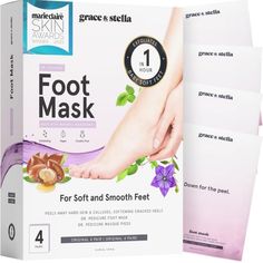 New Grace & Stella Award-Winning Foot Peeling Mask - Foot Peel Masks (4 Pairs, Unscented) - Moisturizing Foot Masks That Remove Dead Skin, Exfoliating Foot Mask For Dry Cracked Feet, Feet Peeling Mask Brand New, Never Opened Or Used, Winner Of The Marie Claire Best Of Beauty Awards. Best By Date 3/24 - Great For An At-Home Pedicure Or Spa Day - Perfect For Soft Skin Or Baby Feet! I Have Ten Boxes Of These If You’d Like More Than One For A Discount! Brand New, Never Opened Or Used Skin Exfoliating, Peeling Mask, Exfoliating Mask, Baby Soft Skin, Foot Mask, Skin Tissue, Peeling Skin, Fresh Skin, Chemical Peel