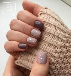 The 20+ Trendiest Fall Nail Colors + Fall Nails Inspiration | Glitter Gel Nail Designs, Nails Design Short, Nail Colors Winter, Glitter Gel Nails, Short Square Nails, Colorful Nail Designs, Fall Nail Colors, Nails Polish