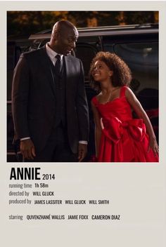 the poster for an upcoming movie starring annie and will i am with her in red dress