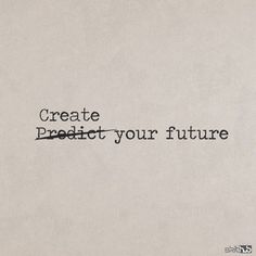 a piece of paper with the words create product your future written in black on it