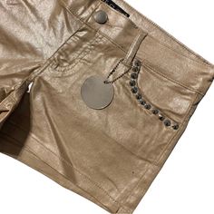 Nwt 2000’s Silent Disco Short Shorts Golden With Metal Flare , Metal Embellishments Around Pockets , They Are The Perfect Golden Shimmer! So Cute And Ready For Fun ! Two Pairs Both With Tags , Never Worn 9 And 11 Don’t Miss These ! Trendy Gold Bottoms Short Length, Silent Disco, Club Shorts, Aesthetic Fit, Metal Embellishments, Cold Style, Gold Lame, Paris Shopping, Fall 24