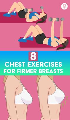 8 Chest Exercises For Firmer Breasts: With that said, you do not have to go for surgery to get perky boobs. These simple, at-home, very doable exercises can help you get firmer and shapelier boobs. Just the kind you always wanted! #health #fitness #exercise #chest Breast Exercises, Chest Workout Women, Breast Lift Exercise, Chest Exercises, Fresh Smoothies, Breast Workout, Workout Women, Arm Workouts, Breast Health