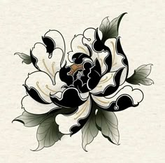 Traditional Tattoo Drawings, Peony Flower Tattoos, Japanese Flower Tattoo, Traditional Tattoo Flowers, Flower Tattoo Drawings, Traditional Japanese Tattoos, Peonies Tattoo, Tattoo Portfolio