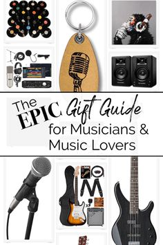 the epic gift guide for musicians and music lovers is featured in this post - it - yourself image