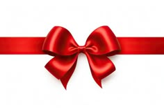 a red ribbon with a bow on it