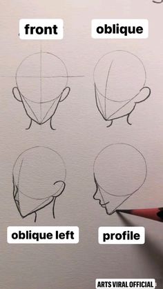 how to draw the human head with pencils