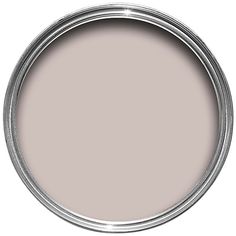 a pink paint in a round tin with the top half painted white and the bottom half is