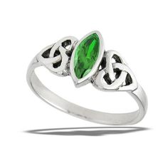 Simulated Emerald Celtic Heart Ring .925 Sterling Silver Band Green Cubic Zirconia Jewelry Female Size 8 All our silver jewelry is crafted from .925 silver also commonly referred to as sterling silver. Sterling silver is the standard for beautiful high-quality silver jewelry and cannot be replicated by lower priced silver plated jewelry. It is 92.5% pure silver, mixed with alloys to add strength and durability to stand the test of time. Keep your fine jewelry shiny and elegant by storing it prop Celtic Heart, Cubic Zirconia Jewelry, Cz Jewelry, Silver Plated Jewelry, Sterling Silver Bands, Pure Silver, Silver Band, Plastic Bag, Women Rings