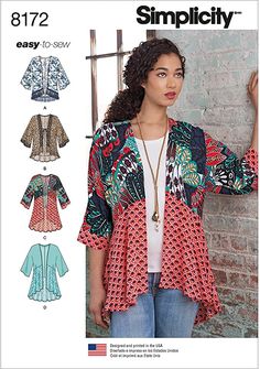 Kimono Jacket Sewing Pattern Traditional, Kimono Jacket Sewing Pattern Modern, Blanket Cardigan Sewing Pattern, Kimono Jacket Free Pattern, Kimono Jacket Sewing Pattern, Kimono Jacket Pattern, Kimono Sewing Pattern, Jacket Sewing Pattern, Kimono Style Jacket