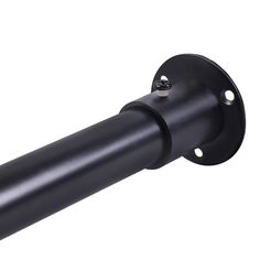 a black metal pole with two holes on the end and one hole in the middle