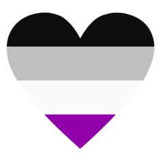 a heart with the colors of the flag in the shape of a black, white and purple stripe