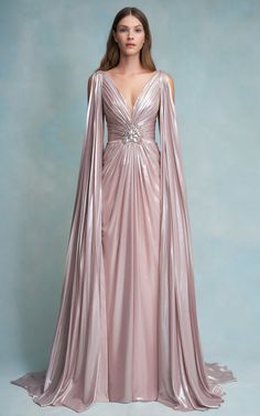 Jenny Packham - Women's Celia Lurex Chiffon Gown - Pink - Only At Moda Operandi Fantasy Dresses, Fantasy Gowns, فستان سهرة, Fairytale Dress, Jenny Packham, Chiffon Gown, Fantasy Dress, Fantasy Fashion, Mode Inspiration