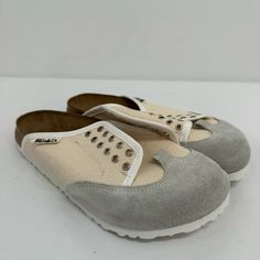 Nwob Birkenstock Women Shoe Birkis Montserrat Eu 38 Us 7 Lace Up Clog Colorblock New Shoes Laces Are Not Available White Clogs With Textured Footbed For Spring, Casual Beige Clogs With Cork-bed Midsoles, Casual Cream Clogs With Cushioned Footbed, Everyday Spring Clogs With Round Toe, Everyday Round Toe Clogs For Spring, White Spring Clogs With Textured Footbed, Casual Clogs With Round Toe For Everyday, Casual Round Toe Clogs For Everyday, Casual Summer Clogs For Everyday Wear