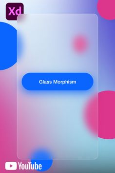 the text glass morphism is displayed on an image with pink and blue circles