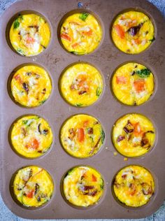 the muffins are prepared and ready to be baked in the oven for breakfast