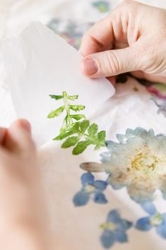 someone is painting flowers on a piece of paper