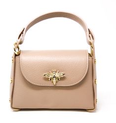 This bee embellished mini leather handbag is the IT accessory for Fall - and we are loving this new color! Measurements: 6" * 8" * 3" Bee Bag, Pink Handbag, Pink Handbags, Valentines Jewelry, Shoes With Jeans, Jeans For Sale, Small Bag, Leather Handbag, Italian Leather