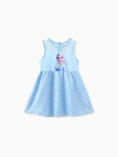 Sparkle in style with Disney's Officially Licensed Elsa Dress.
* Princess Elsa digital printed on the bodice with sequin detail.
* Soft and comfortable fabric with a tulle skirt for added shine.
* Sleeveless and round neck design, knee-length, A-line silhouette.
* Suitable for daily wear, special occasions, and all seasons.
* Designed with a beautiful mixture of blue hues fitting for Elsa's character. Disney Toddler Outfits, Elsa Character, Elsa Dress, Princess Elsa, Round Neck Design, Dress Princess, Sweet Dress, Disney Outfits, Toddler Dress