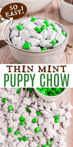 this puppy chow recipe is so easy to make and it's perfect for st patrick's day