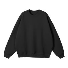 MOQ1 Black Items Aesthetic, Plain Black Sweatshirt, Black Sweat Shirt, Black Sweatshirt Outfit, Black Sweatshirt Women, Winter Care, Plain Sweatshirt, Black Sweats, Outfit Plan