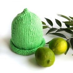 Keep your little one comfy and cozy in this adorable lime hat, hand knit of super-soft, machine-washable acrylic yarn. Your little foodie will be the center of attention in this fun, whimsical beanie. Hat Size Chart, Hand Knit Hat, Hand Knitted Sweaters, Heart For Kids, Baby Grows, Soft Yarn, Gift Collections, Baby Month By Month, Toys For Boys