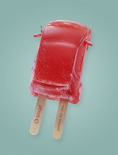 a red popsicle with the word don't stop on it