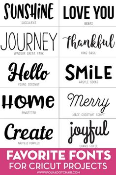 different font styles for cricut projects