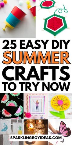 Summer crafts are here to brighten your day! Dive into our vibrant beach themed crafts, colorful summer craft projects, and tropical craft ideas. Our easy DIY summer craft ideas and nature crafts for kids are sure to inspire creativity. Explore summer outdoor crafts, DIY garden crafts, and DIY summer decorations to enhance your outdoor space. From homemade summer games to summer-themed sewing projects and patriotic crafts, we have a variety of DIY summer arts and crafts for kids and adults. Summer Crafts For Elementary Kids, Summertime Kids Crafts, Summer Crafts For Kids 5-7, Summertime Art Projects For Kids, Easy Camp Crafts, Summer Crafts For Seniors, Summer Crafts For Teens