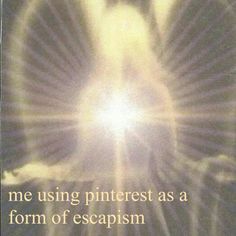 a book cover with the words me using pinterest as a form of escapism