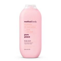 Method Pure Peace Body Wash : Target Method Body Wash, Best Body Wash, Pink Sea Salt, Pink Sea, Just Keep Going, Peony Rose, Amazon Beauty Products, Body Soap, Rose Water