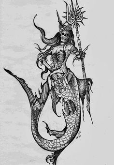 Dark Mermaid Tattoo, Taco Tattoos, Mermaid Zombie, Mermaid Skull, Zombie Tattoo, Siren Tattoo, Mermaid Tattoo Designs, Pirate Tattoo, Mermaid Artwork