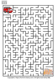 a red truck is going through the maze in this worksheet to help students learn how