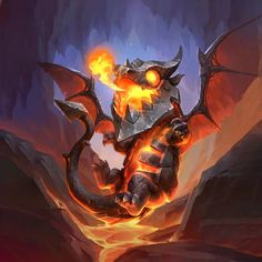 a painting of a dragon with flames in its mouth