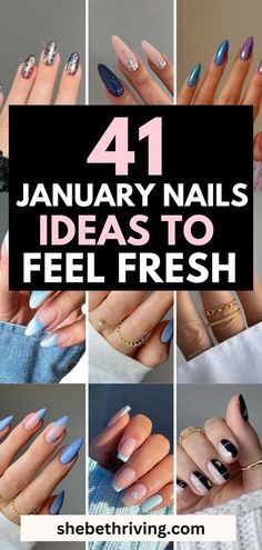 January 2025 Nail Ideas, Jan Nails 2025, 2025 Nail Ideas, Nail Designs With Letters, January 2025 Nail Designs, January Biab Nails, Nail Art 2025 Trends, January Nail Inspo Almond, Jan 2025 Nails