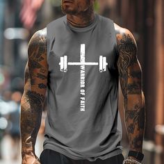 Season:Summer,Spring; Fabric:Polyester; Sleeve Length:Sleeveless; Look After Me:Machine wash; Gender:Men's; Style:Sports,Fashion; Elasticity:Micro-elastic; Tops Type:Vest Top; Occasion:Daily,Gym; Age Group:Adults; Fit Type:Tailored Fit; Pattern:Dumbbell; Neckline:Crew Neck; Brand:OUKU; Front page:FF; Listing Date:06/06/2024; Print Type:3D Print Sport Fashion Man, Sports Fashion Men, Spring Clothing, Sports Fashion, Spring Fabric, Sleeveless Tshirt, Crew Neck Shirt, Clothing Apparel