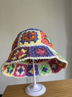 Handmade Straw Hat,granny Square Straw Hat, Straw Bucket Hat,crochet Hat,festival Hat,bucket Hat,crochet Sun Hat - Etsy UK