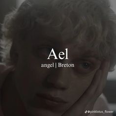 a man with his hand on his face and the words'ael'in front of him