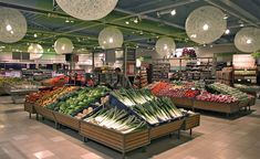 the produce section of a grocery store filled with lots of fresh fruits and veggies